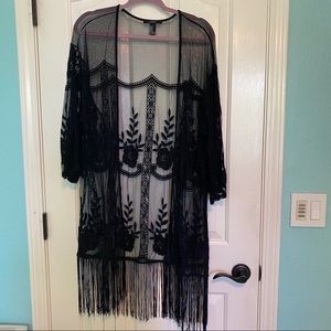 Mesh lace cardigan